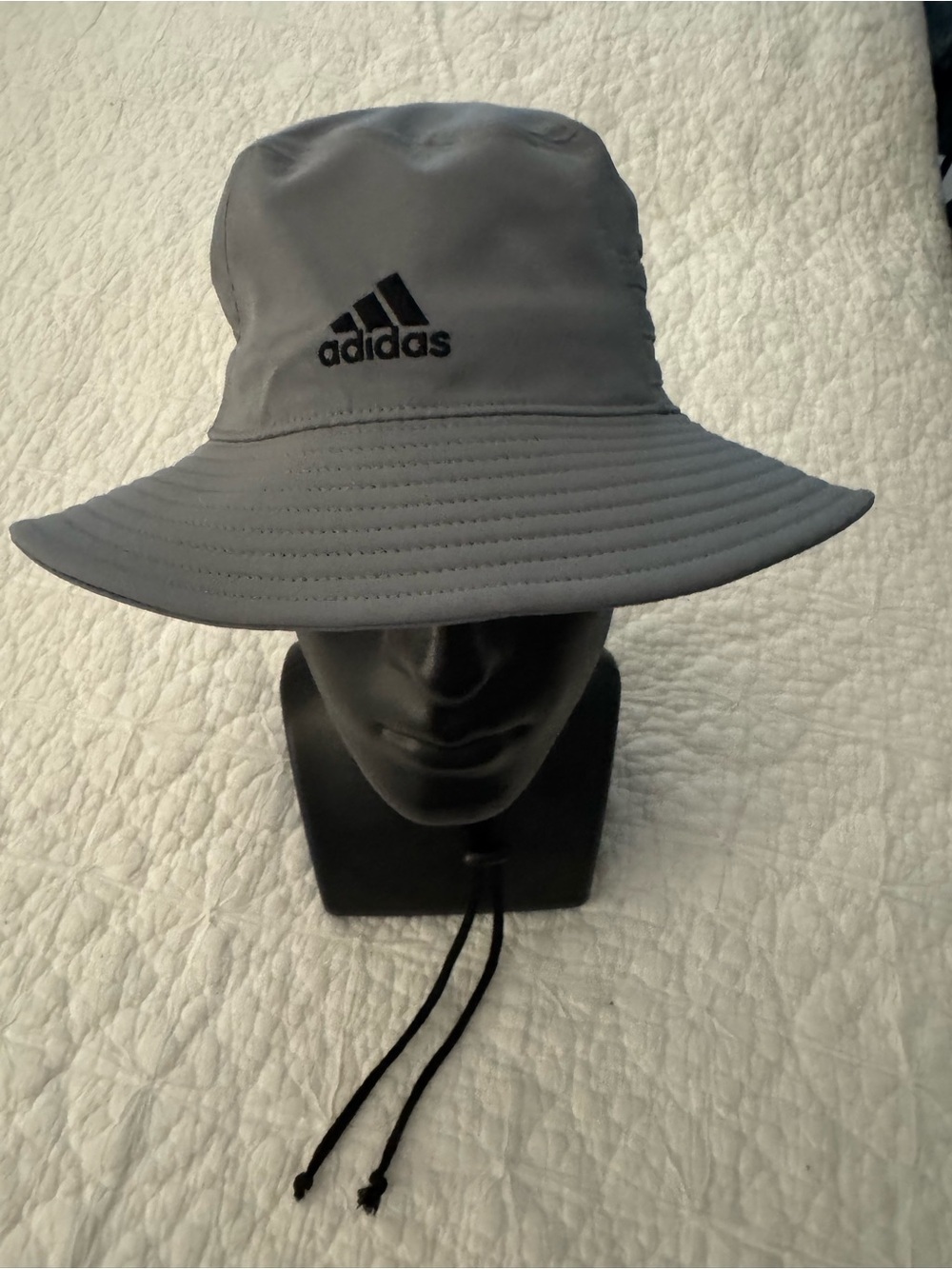 Adidas Bucket Hat Aeroready Victory Unisex One Size Gray UPF 50 Sun Protection